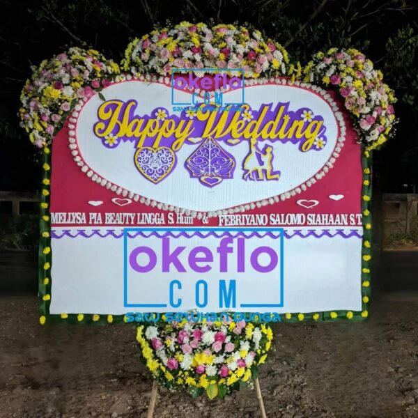 BUNGA PAPAN HAPPY WEDDING
