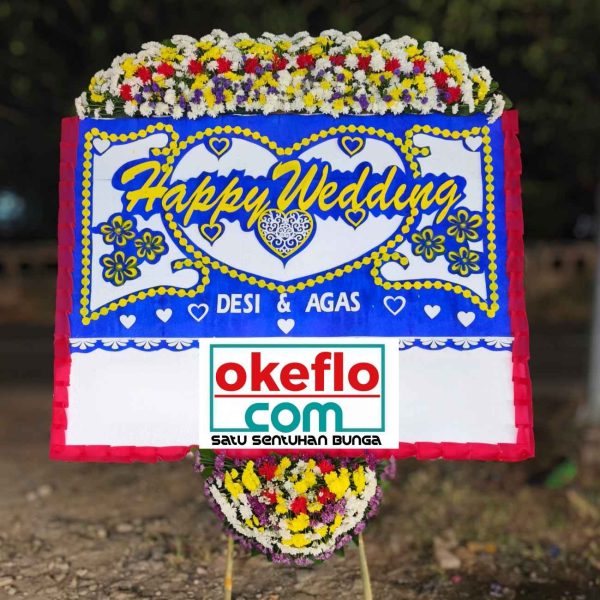 BUNGA PAPAN HAPPY WEDDING